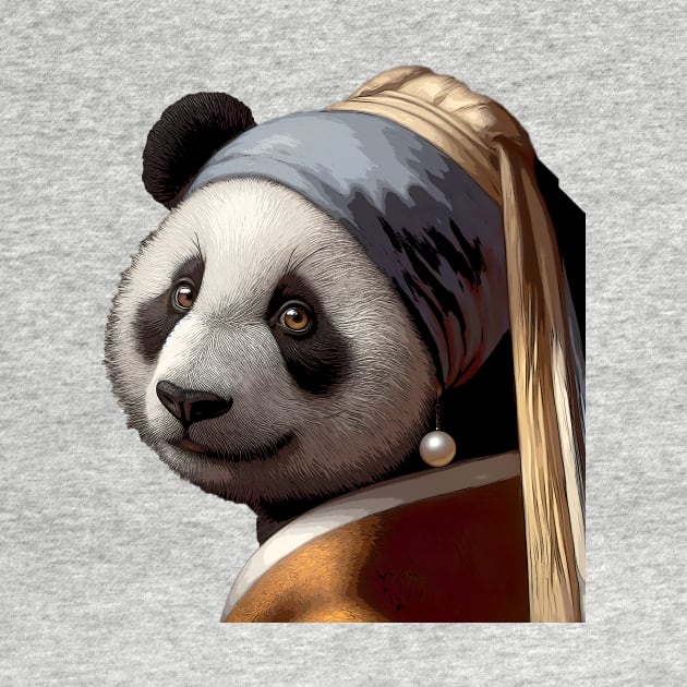 Panda with the pearl earing by oscargml